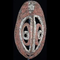 Nice Small Basket Yam Mask, New Guinea. 8505