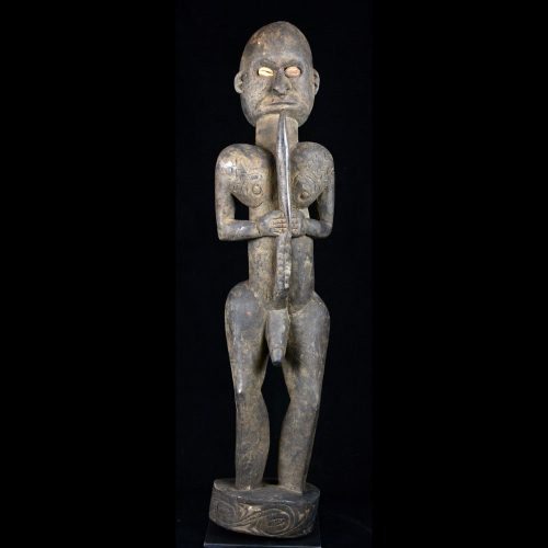 Male Ancestor Flute Player Figure, Papua New Guinea - 10838