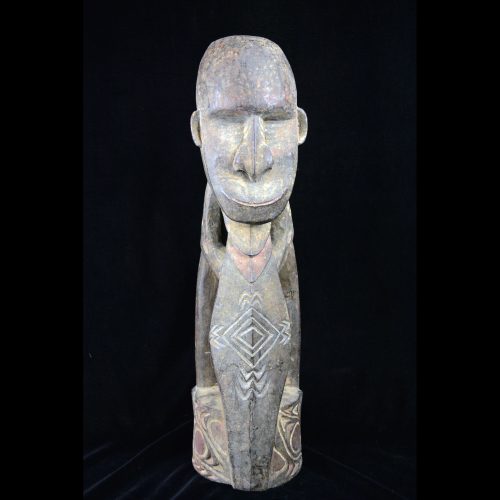 Ancestor Figure Holding Shield, Kabrindo Village, Sepik River - 11029