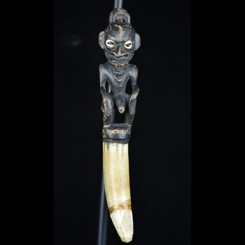 Ancestor Figure Necklace with Large Crocodile Tooth – 52-06