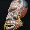 Headhunter Trophy Skull Carving, Tambunum Village, New Guinea-25-13 - Image 2